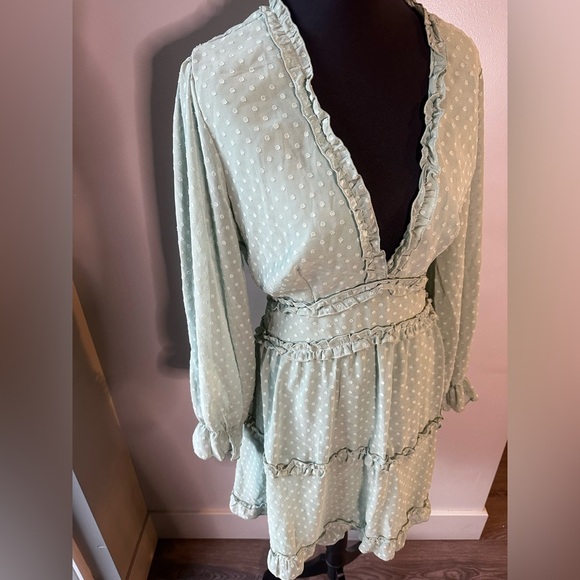 NWOT Ruffle Mint Green Dress - Picture 3 of 6